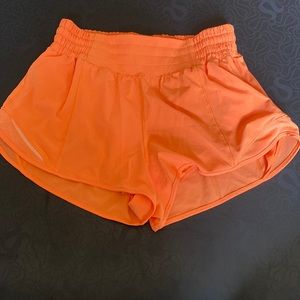 Orange hotty hot lululemon short